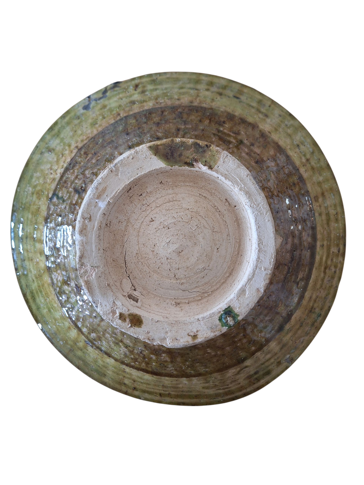 Saladier ancien en céramique de Tamegroute – Pièce artisanale unique du Maroc