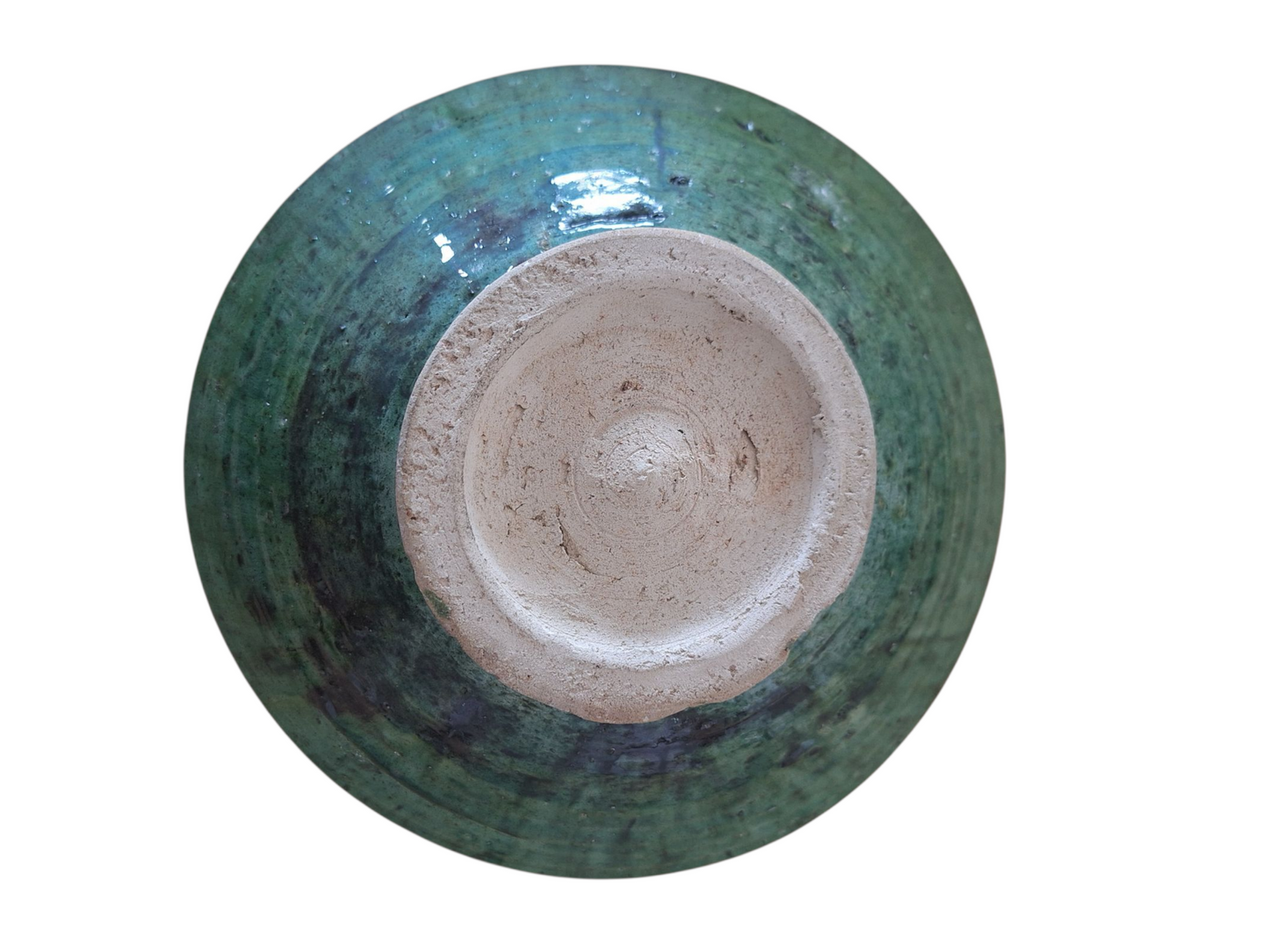Saladier ancien en céramique de Tamegroute – Pièce artisanale unique du Maroc