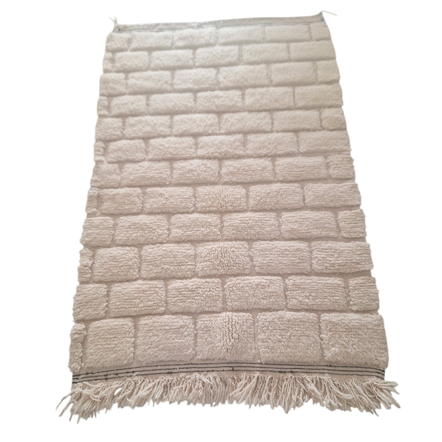 BENI OUARAIN BERBER RUG 156CM X 100CM Ecru / Black