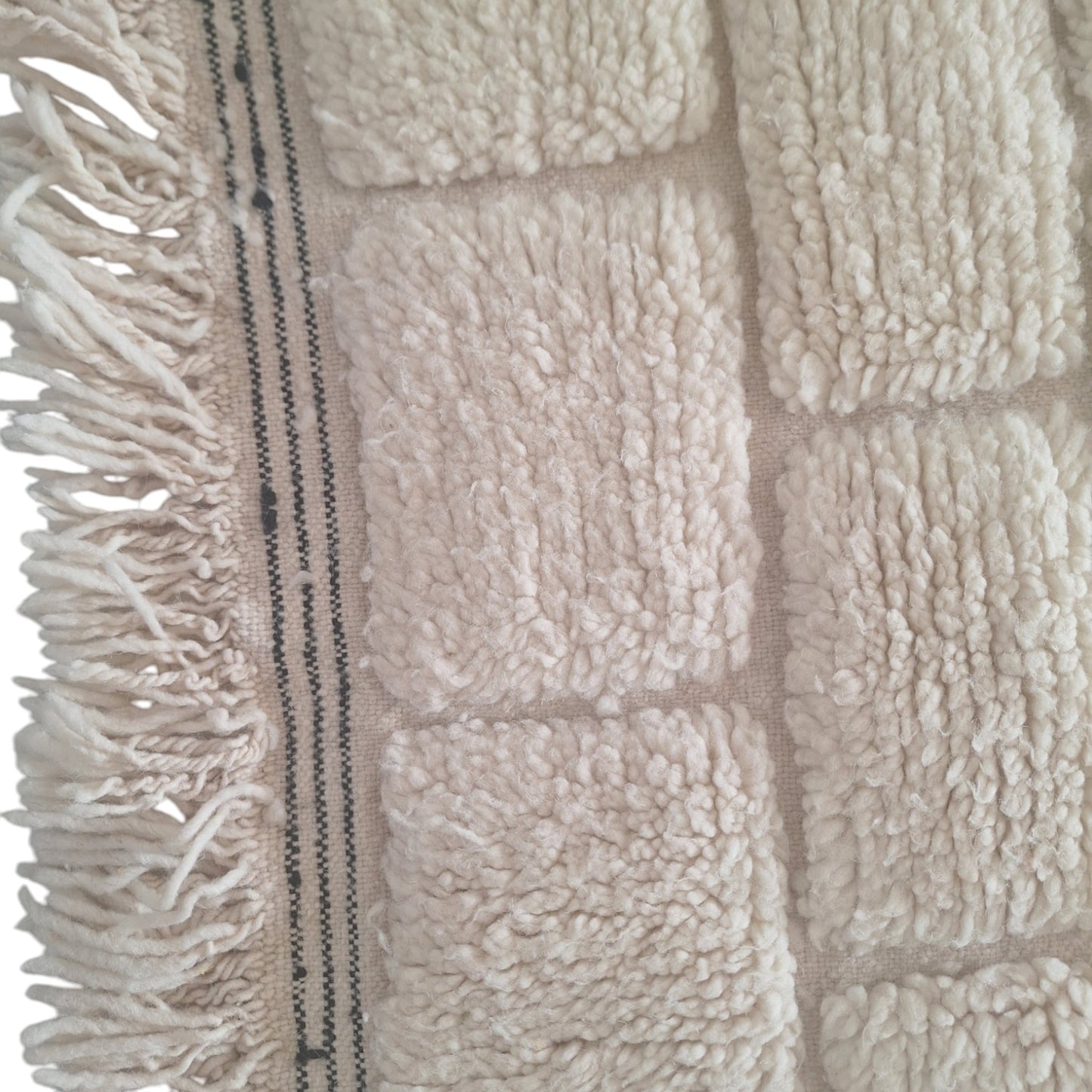 BENI OUARAIN BERBER RUG 156CM X 100CM Ecru / Black