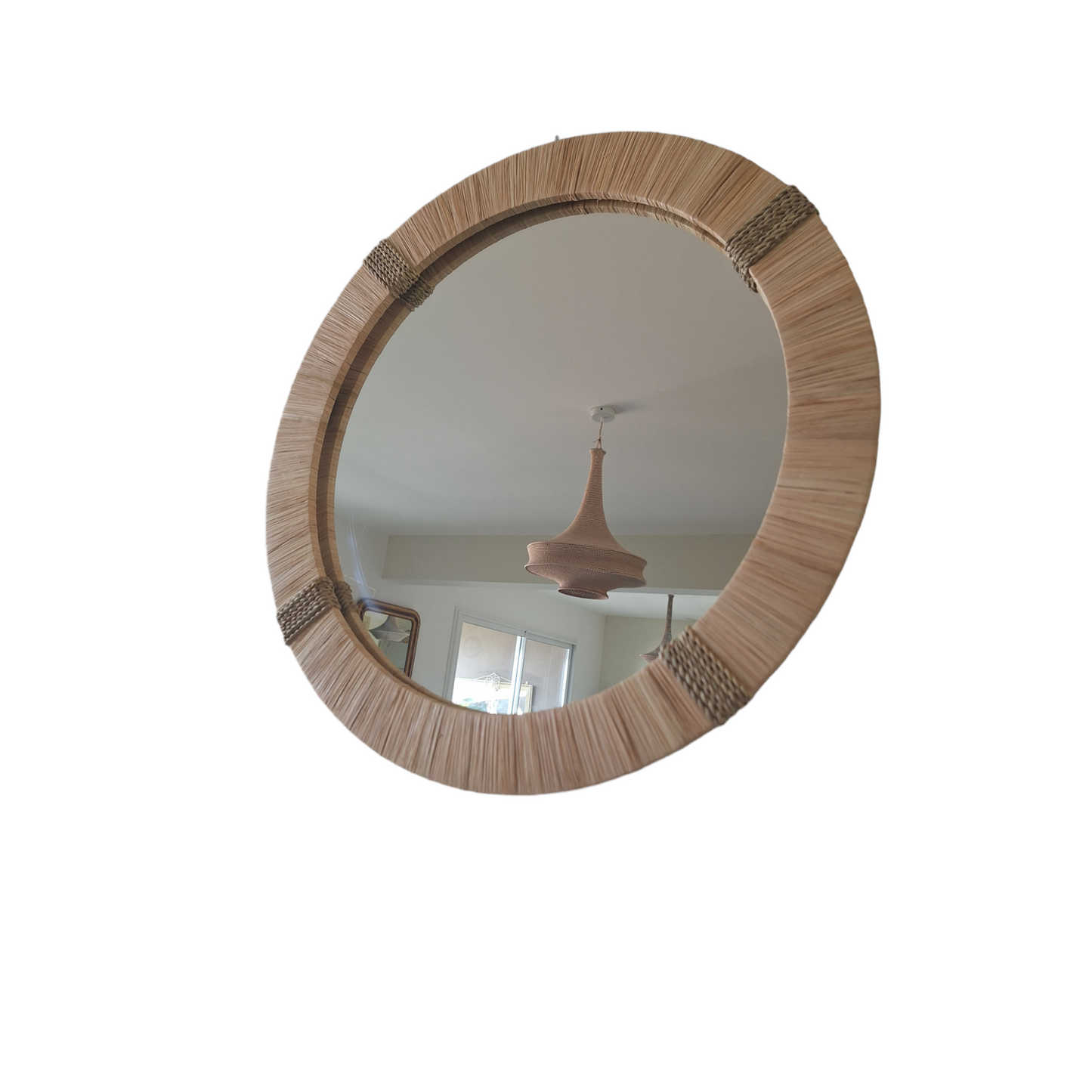 ROUND RAFFIA MIRROR 3 SIZES