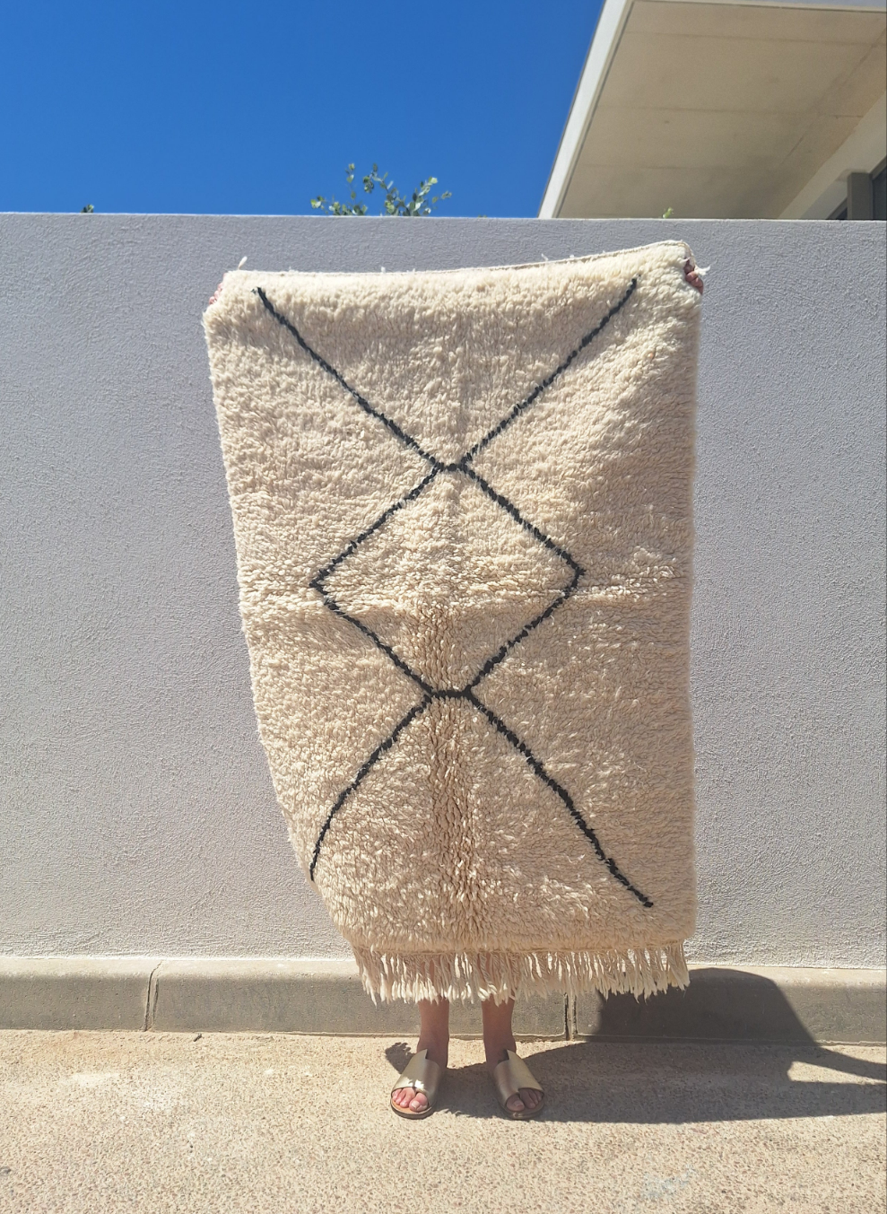 Tapis berbère Beni Ouarain 1m42 x 1m N°42 -30%