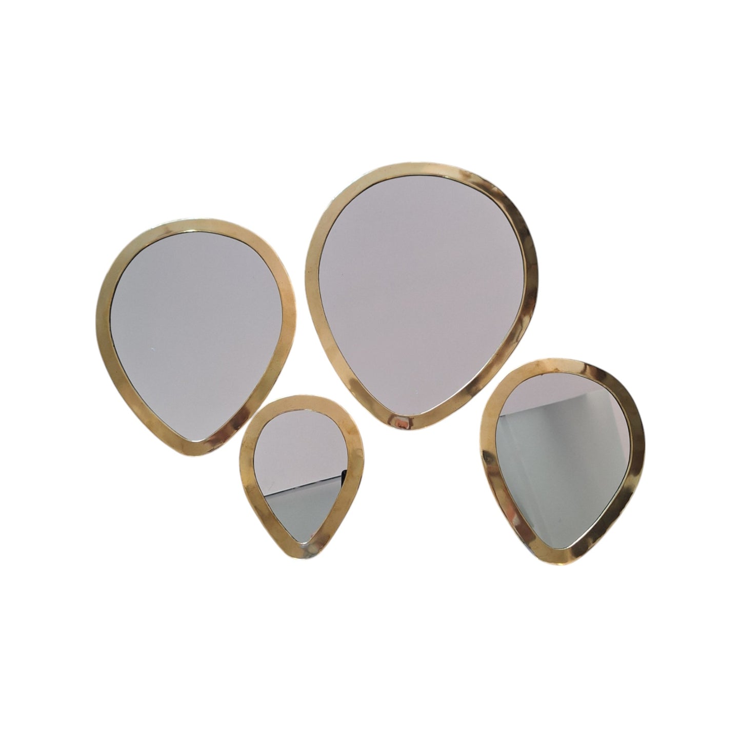 BRASS WATERDROP MIRROR 3 SIZES