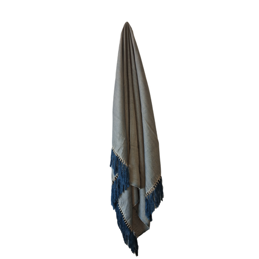 HANDMADE COTTON PLAID OR STOLE