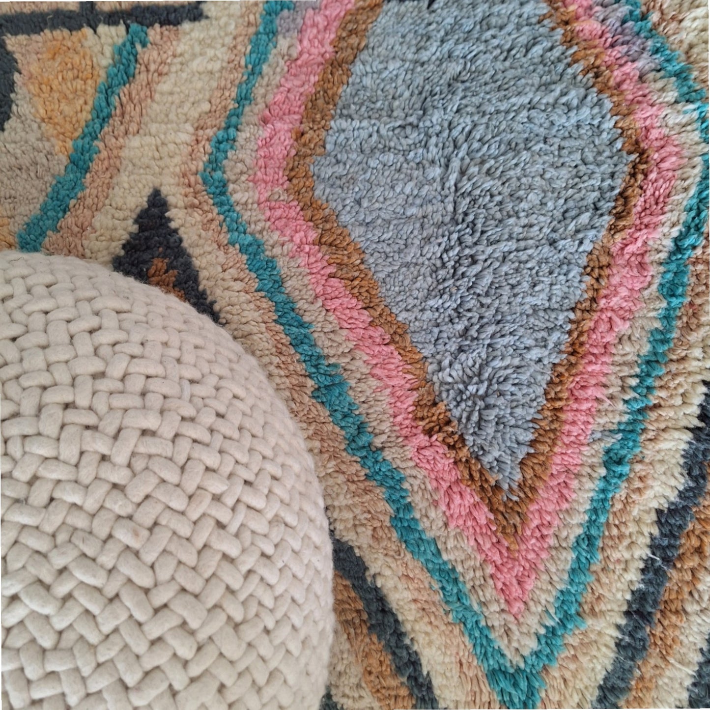 BENI OUARAIN BERBER RUG 290CM X 205CM N°2 Ecru