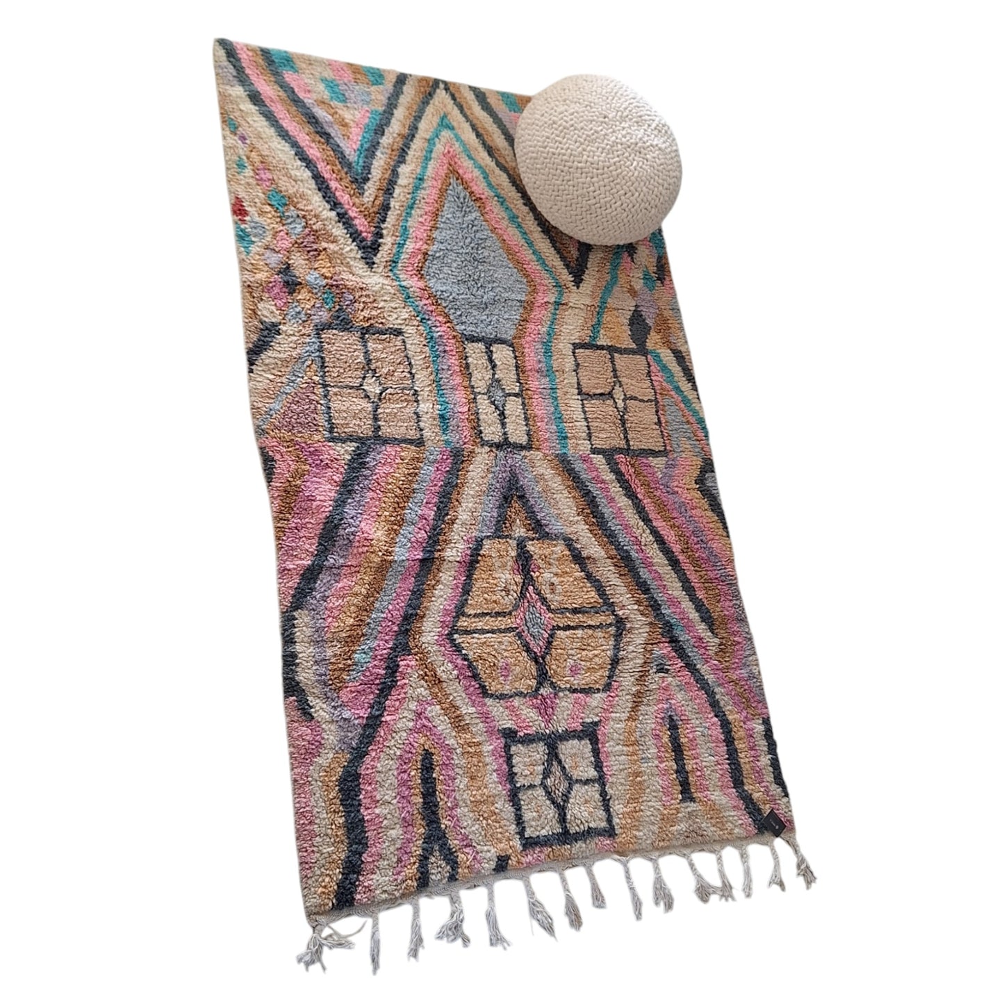BENI OUARAIN BERBER RUG 290CM X 205CM N°2 Ecru