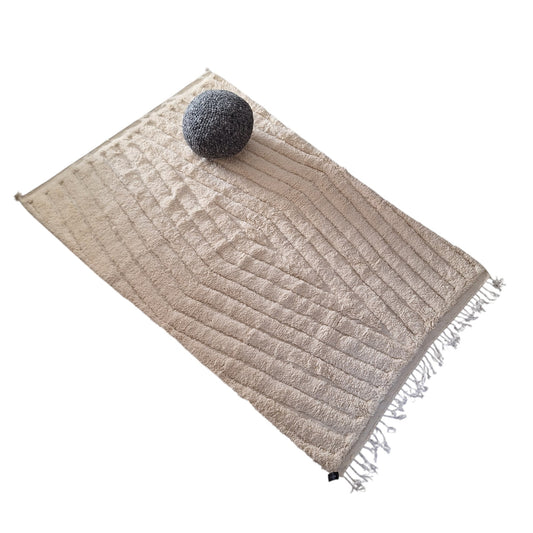 BENI OUARAIN BERBER RUG 290CM X 205CM N°2 Ecru