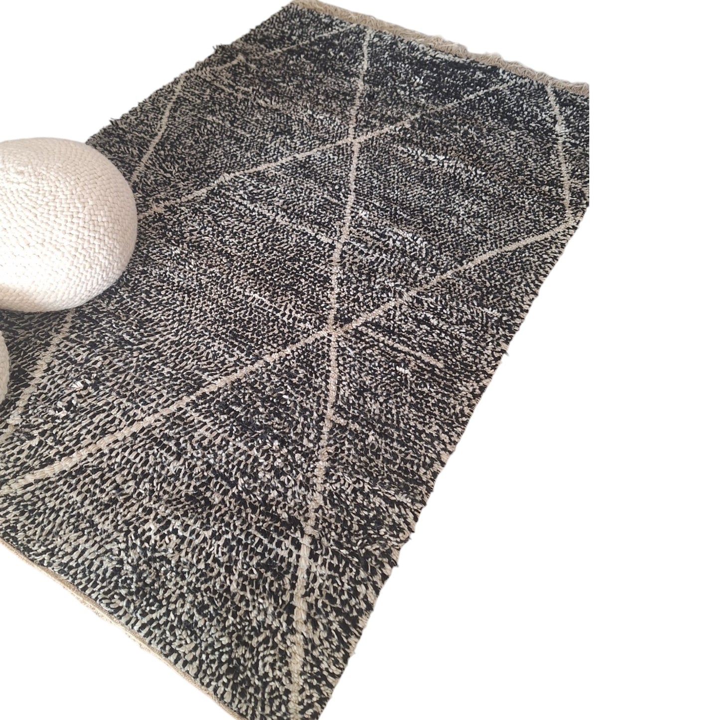 BENI OUARAIN BERBER RUG 290CM X 205CM N°2 Ecru