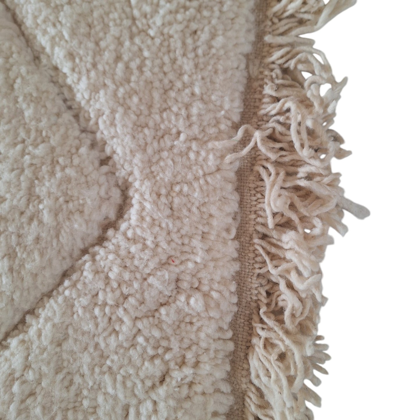 BENI OUARAIN BERBER RUG 246CM X 159CM Ecru / Black