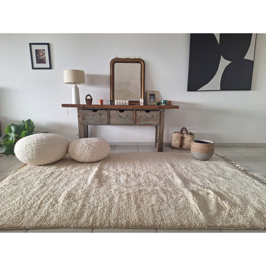BENI OUARAIN BERBER RUG 290CM X 205CM N°2 Ecru