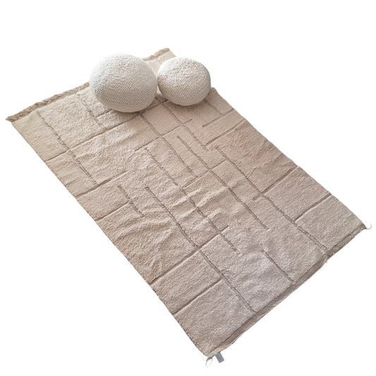 BENI OUARAIN BERBER RUG 290CM X 205CM N°2 Ecru