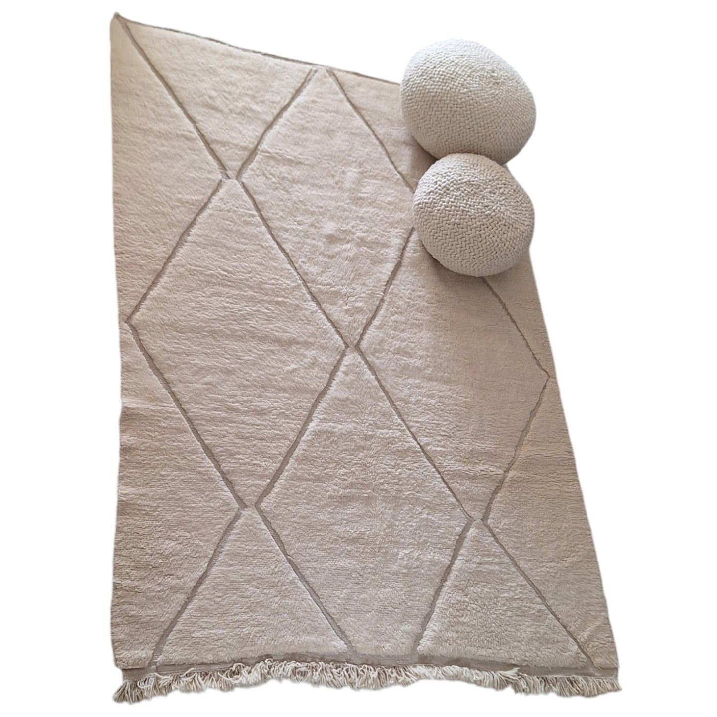 BENI OUARAIN BERBER RUG 290CM X 205CM N°2 Ecru