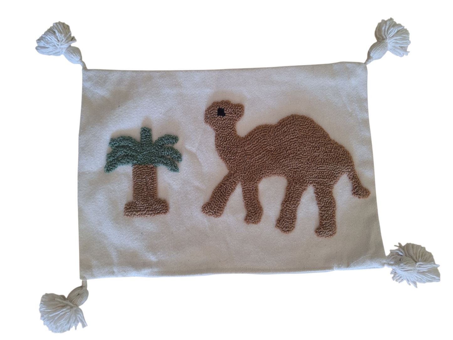 NEW - Ensemble Plaid brodé berbère + 2 housses de coussin – Modèle coloré -50%