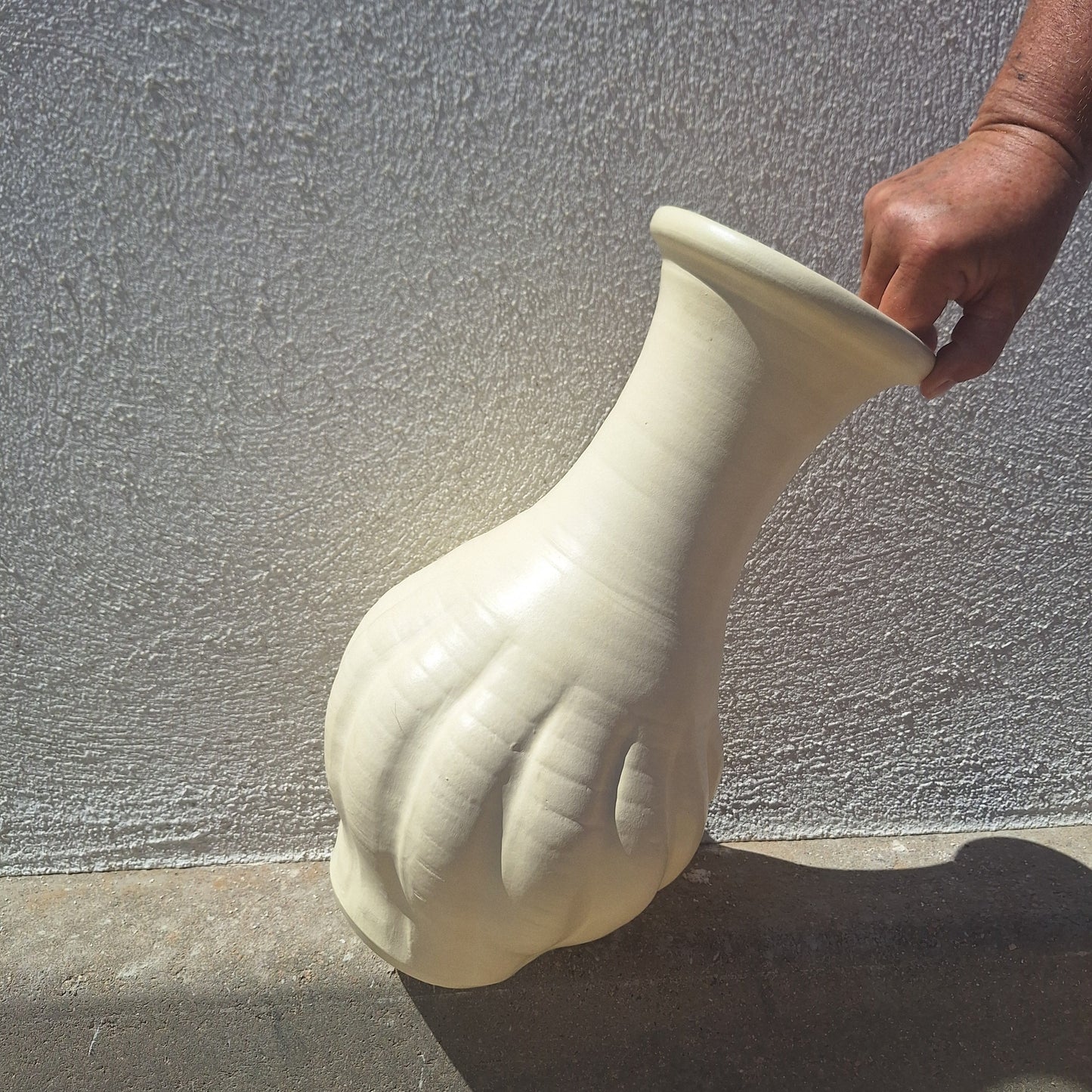 Vase artisanal en céramique – Crème -30%
