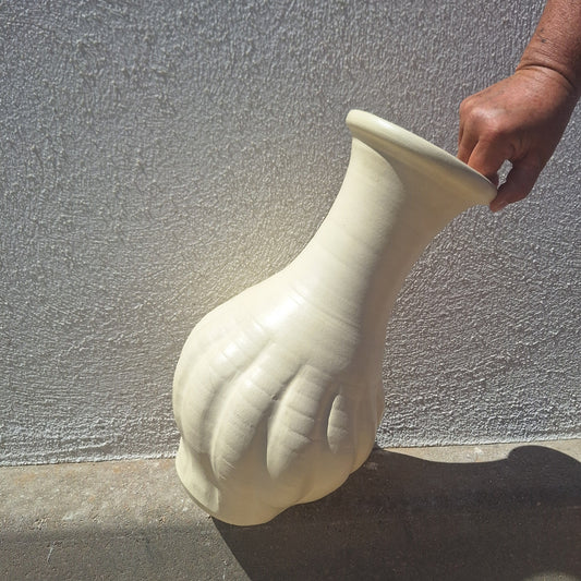 Vase artisanal en céramique – Crème -30%