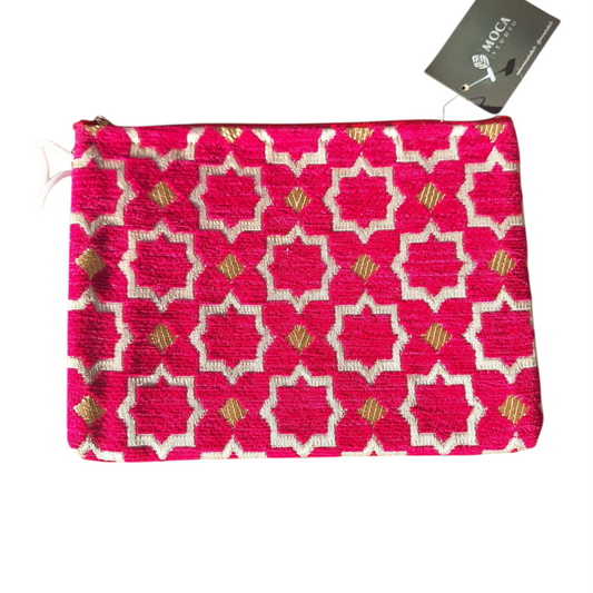 Pochette en tissu coloré – Fait main par des artisanes marocaines