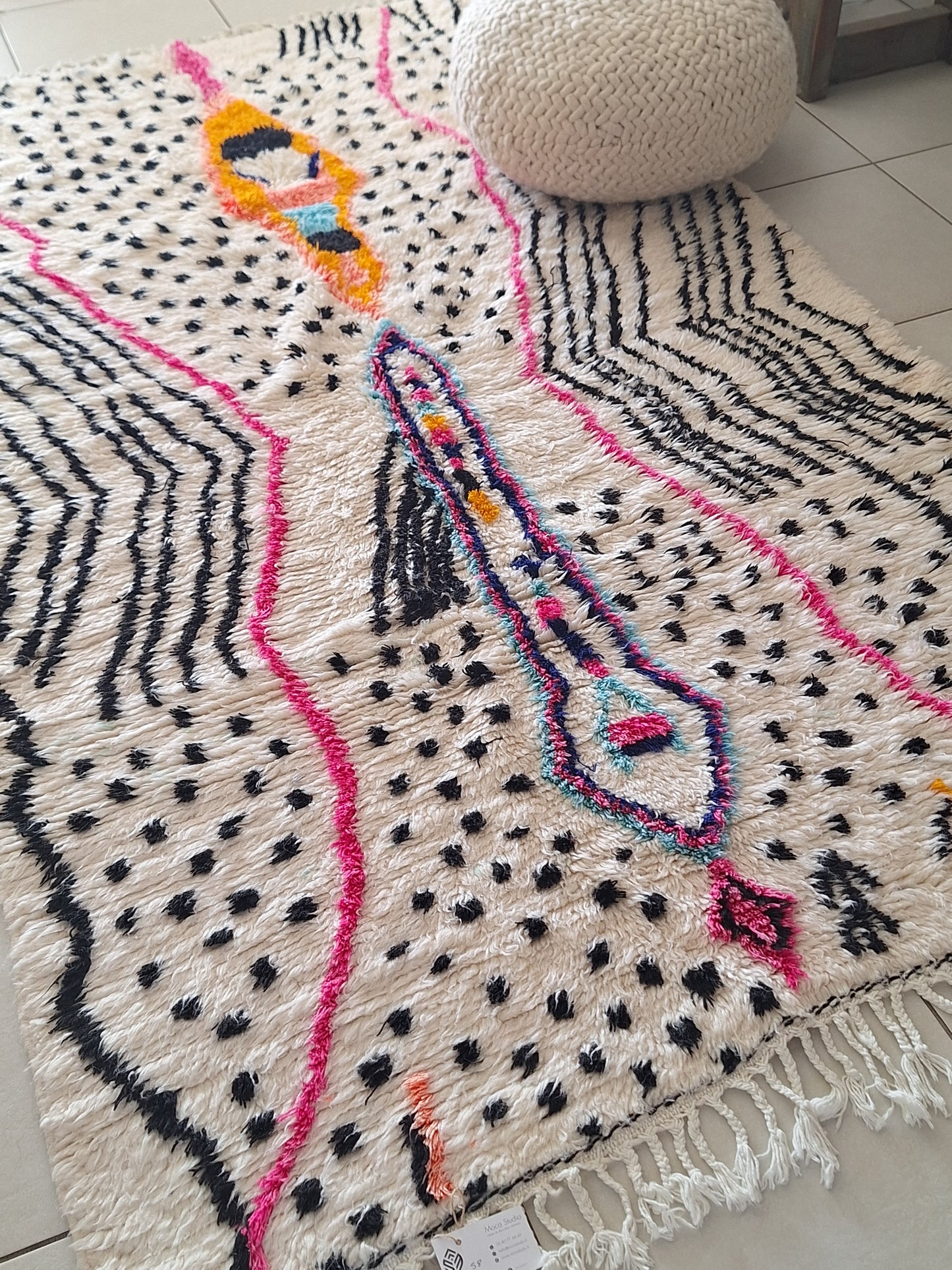 NEW - Tapis Berbère Azilal Coloré 2m64 x 1m46 N°58