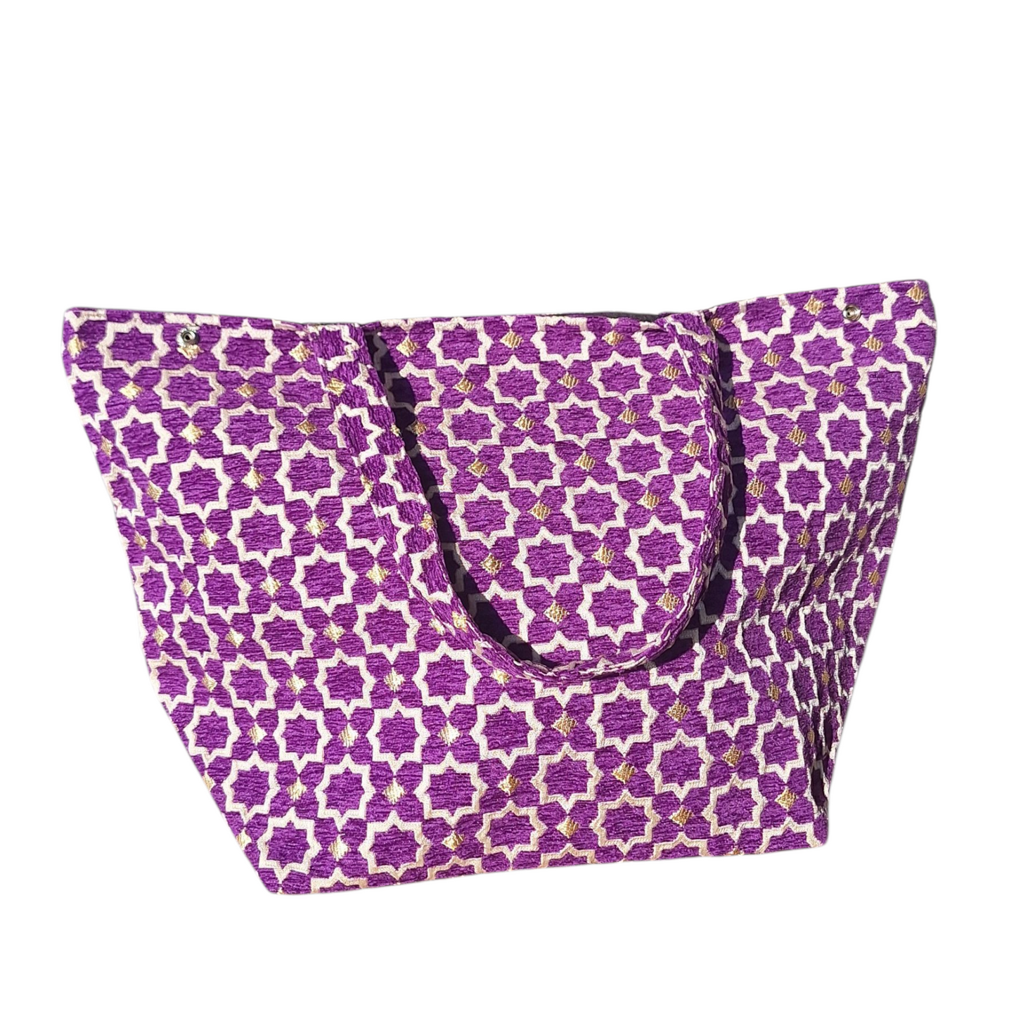 Cabas en tissu coloré fait main – Artisanat marocain éthique et écoresponsable