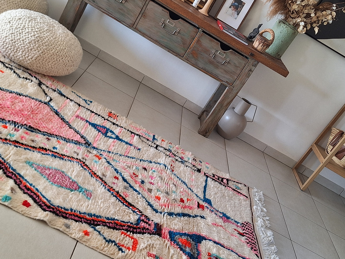 NEW - Tapis Berbère Azilal Coloré 2m60 x 1m40 N°57