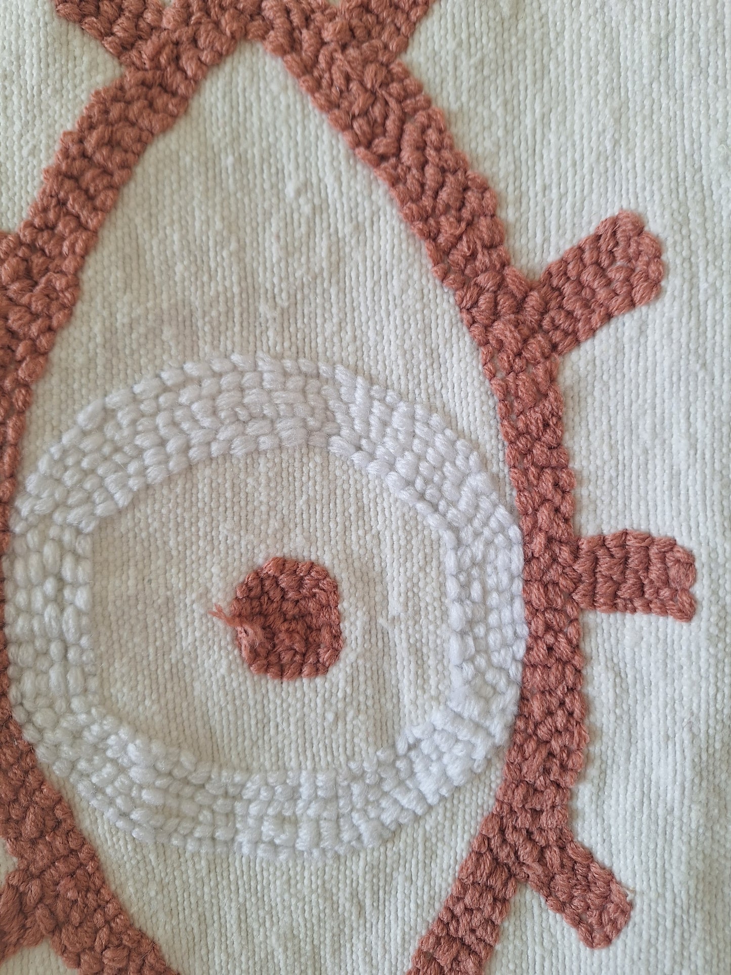 NEW - Plaid brodé berbère en coton et laine – Modèle coloré