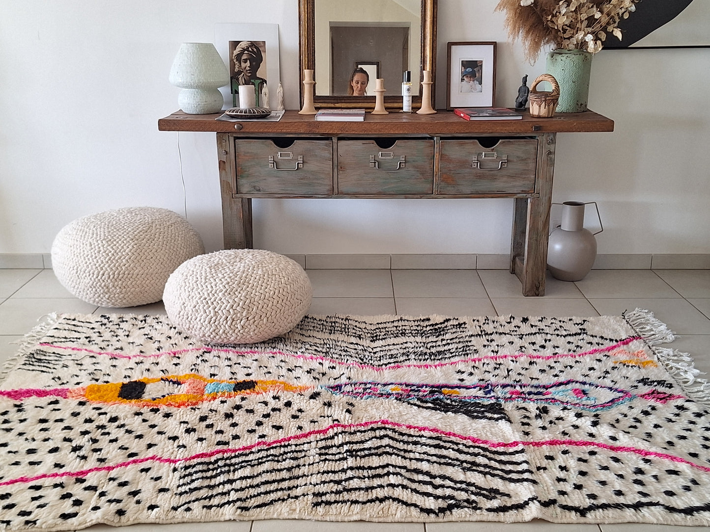 NEW - Tapis Berbère Azilal Coloré 2m64 x 1m46 N°58