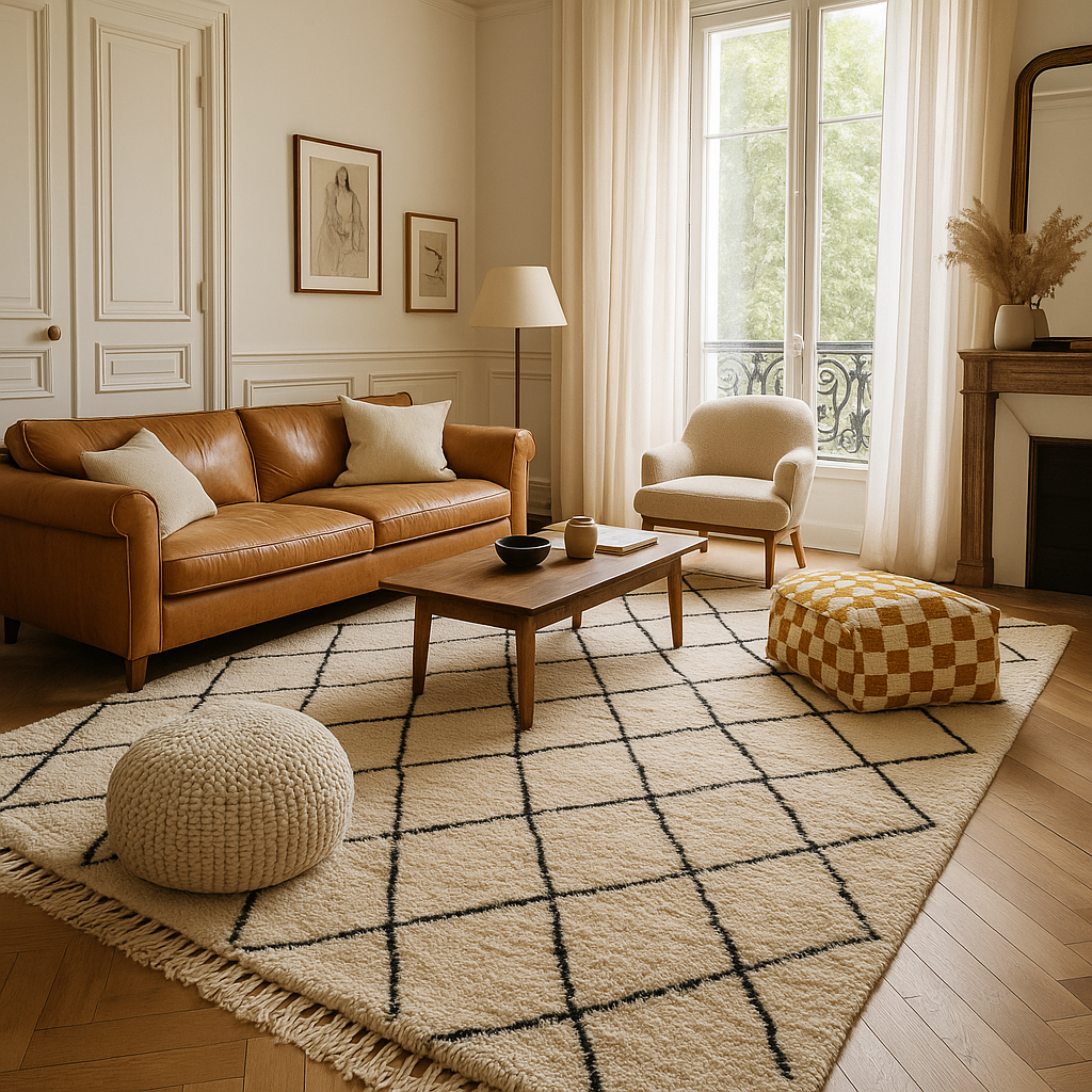 NEW - Pouf berbère en laine -50%