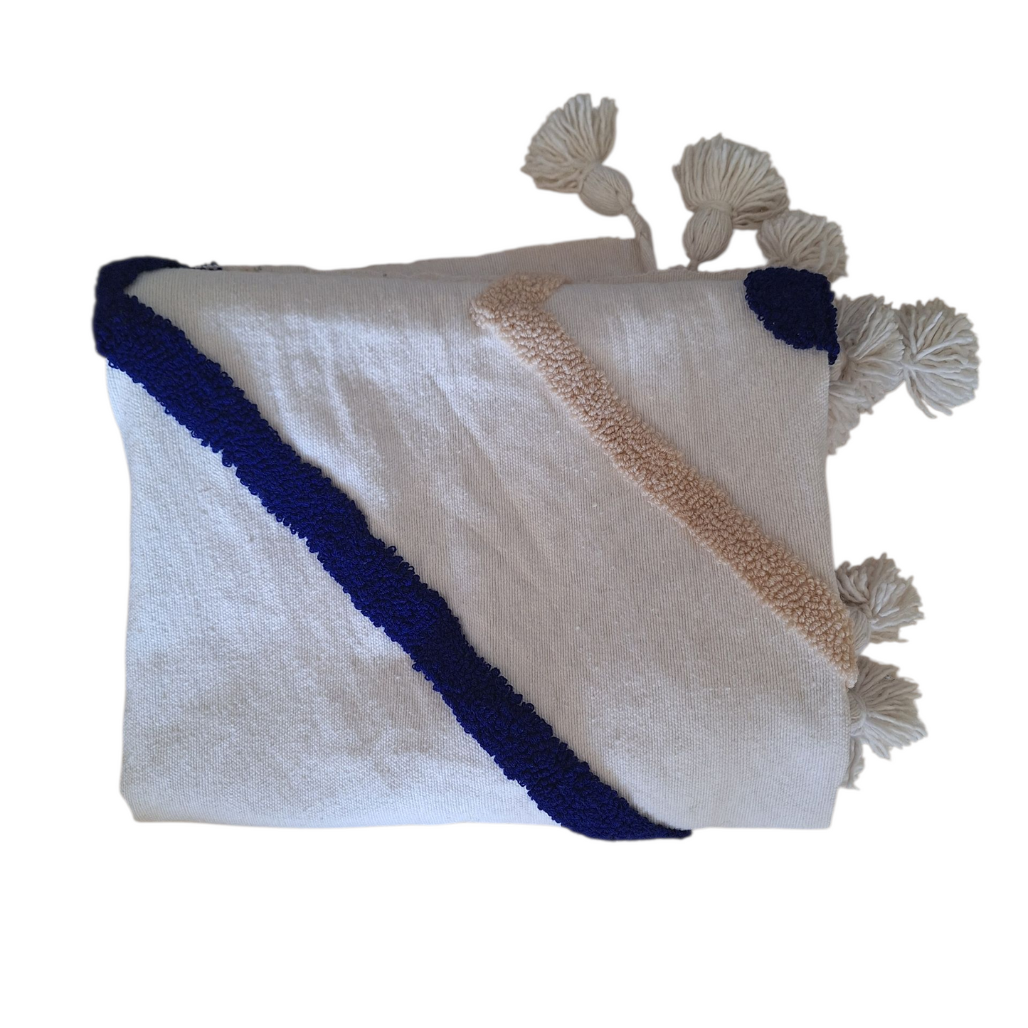 NEW - Plaid brodé berbère en coton et laine – Modèle coloré -40%