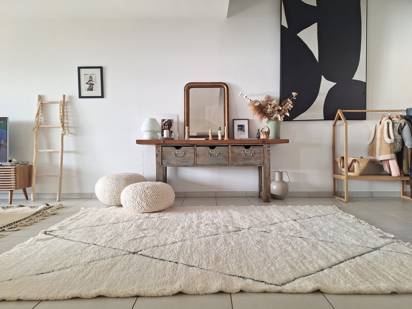 NEW - Tapis berbère Beni Ouarain 2m85 x 2m06 N°60