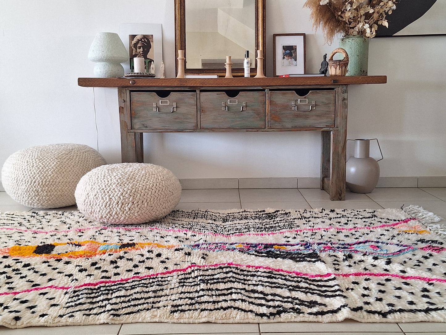 NEW - Tapis Berbère Azilal Coloré 2m64 x 1m46 N°58