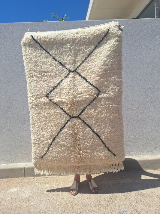 Tapis berbère Beni Ouarain 1m42 x 1m N°42 -30%