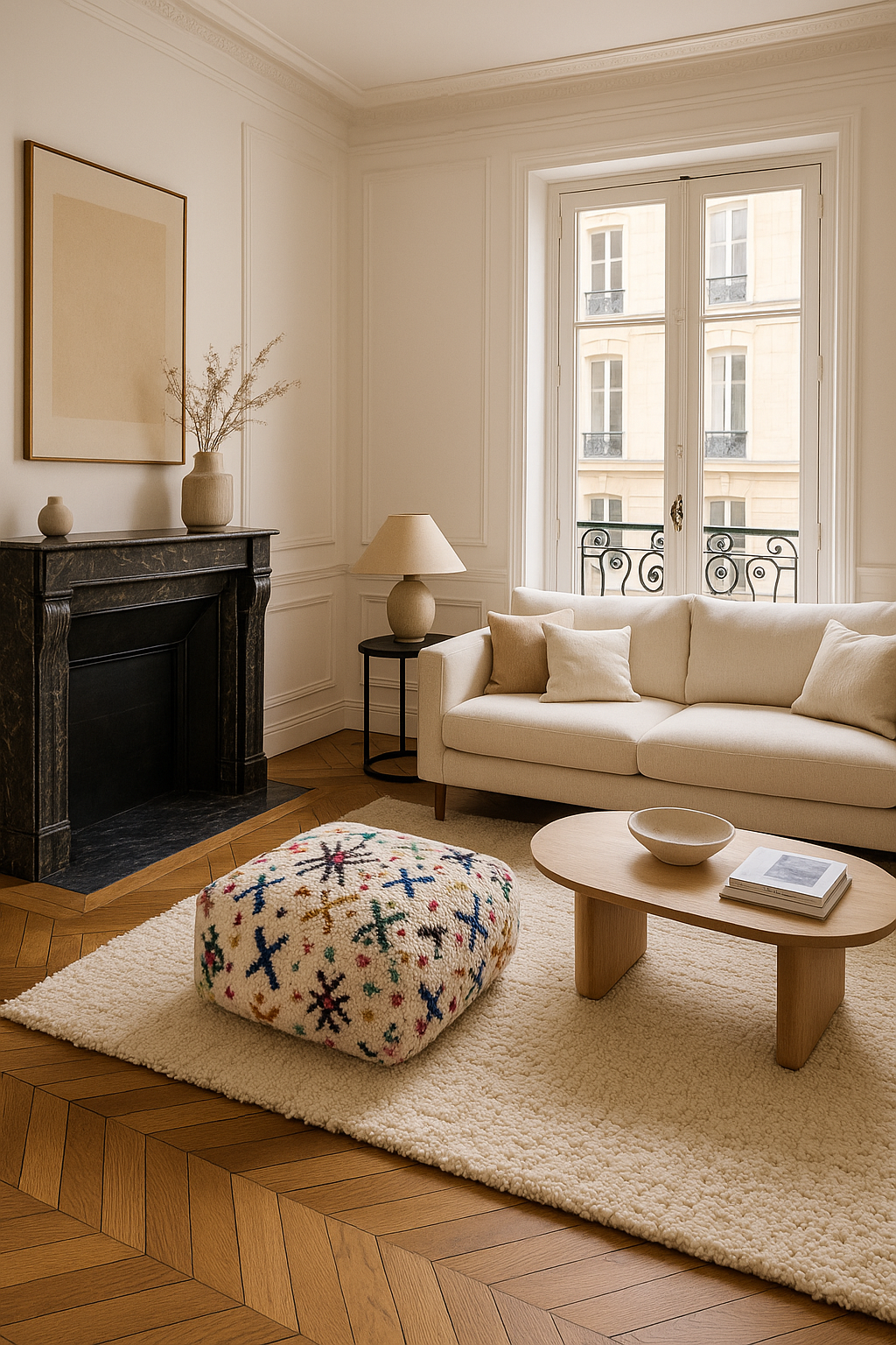 NEW - Pouf berbère en laine -50%