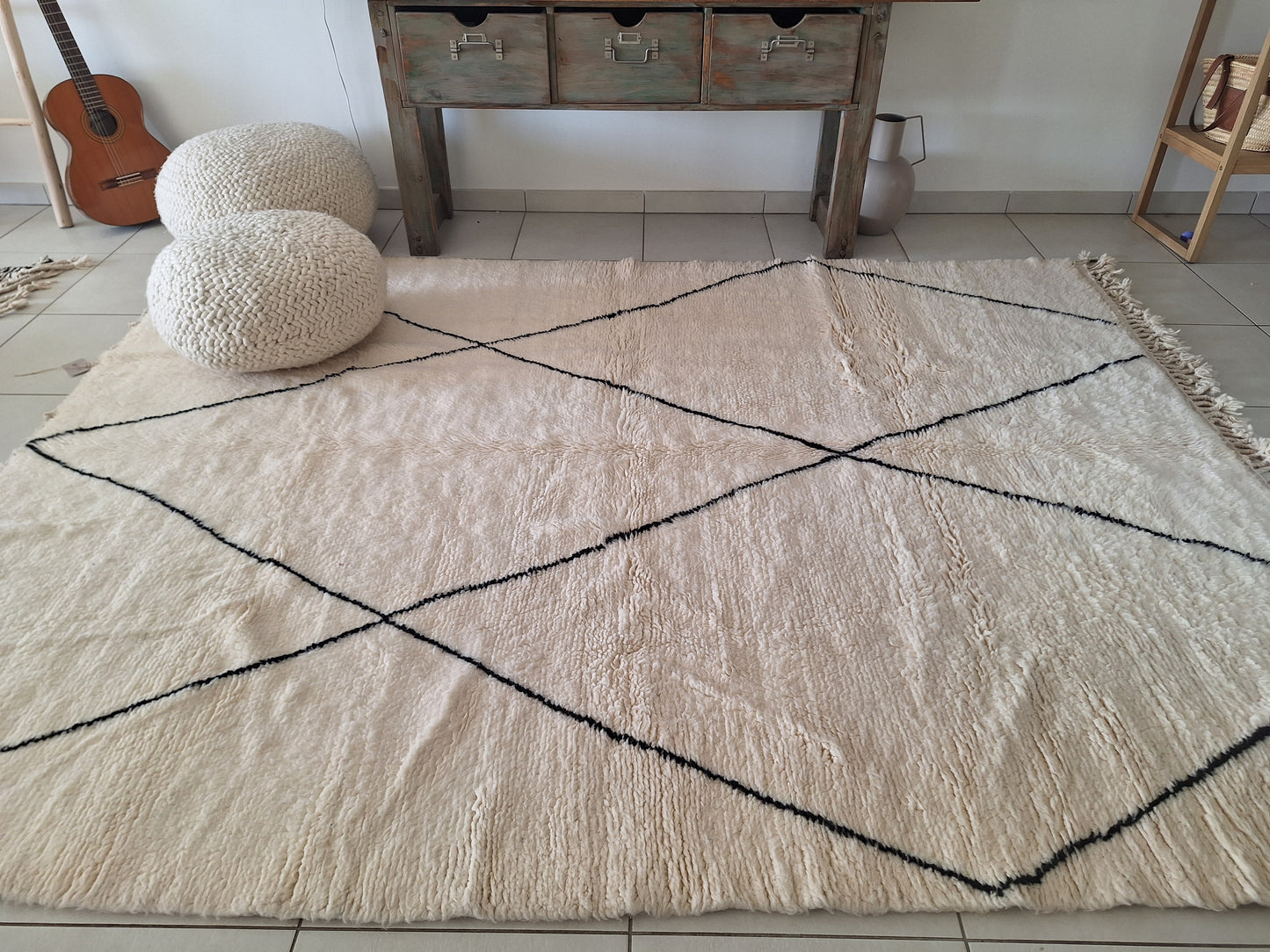 NEW - Tapis berbère Beni Ouarain 2m95 x 2m20 N°56