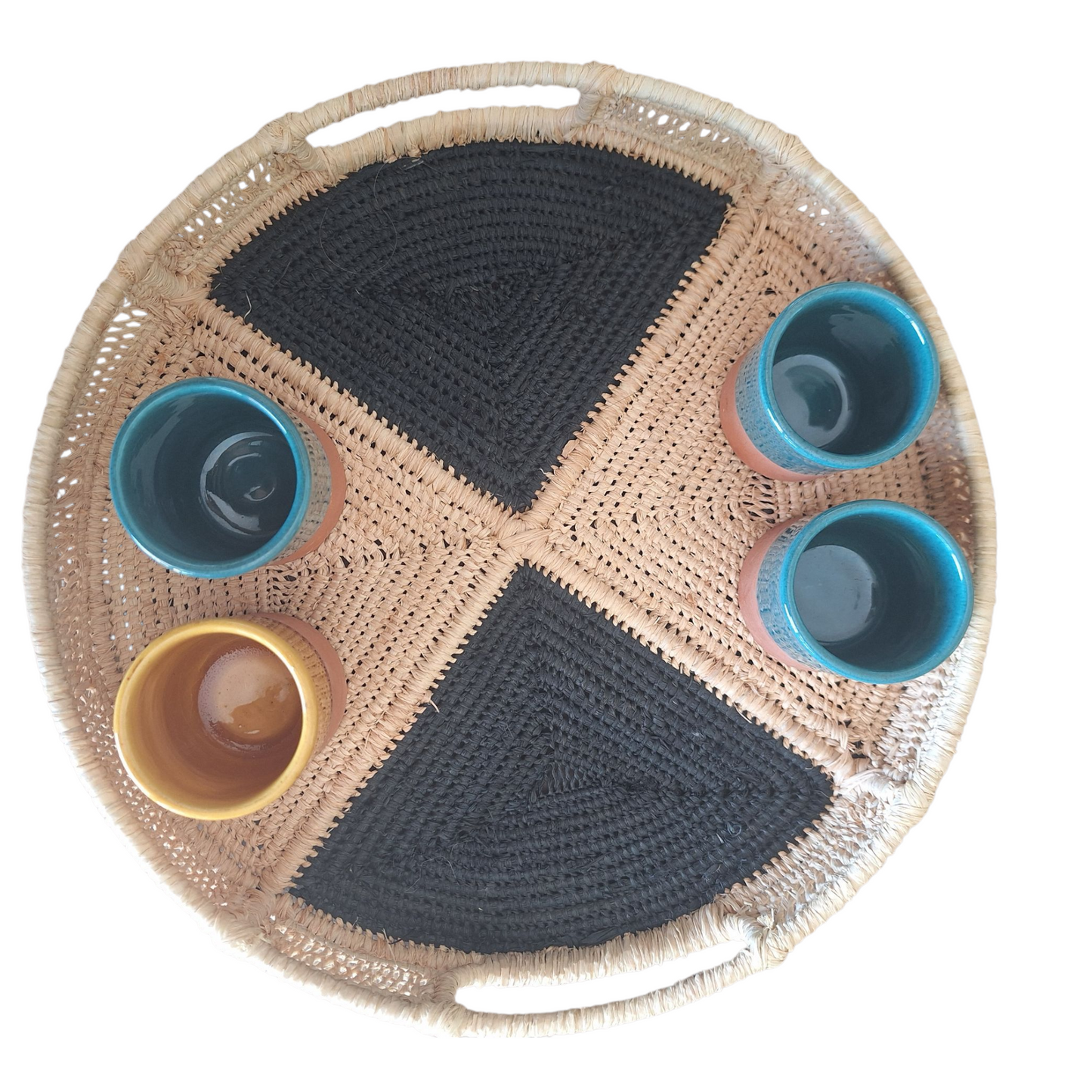 Plateau en Raphia Marocain – Artisanat Authentique du Maroc