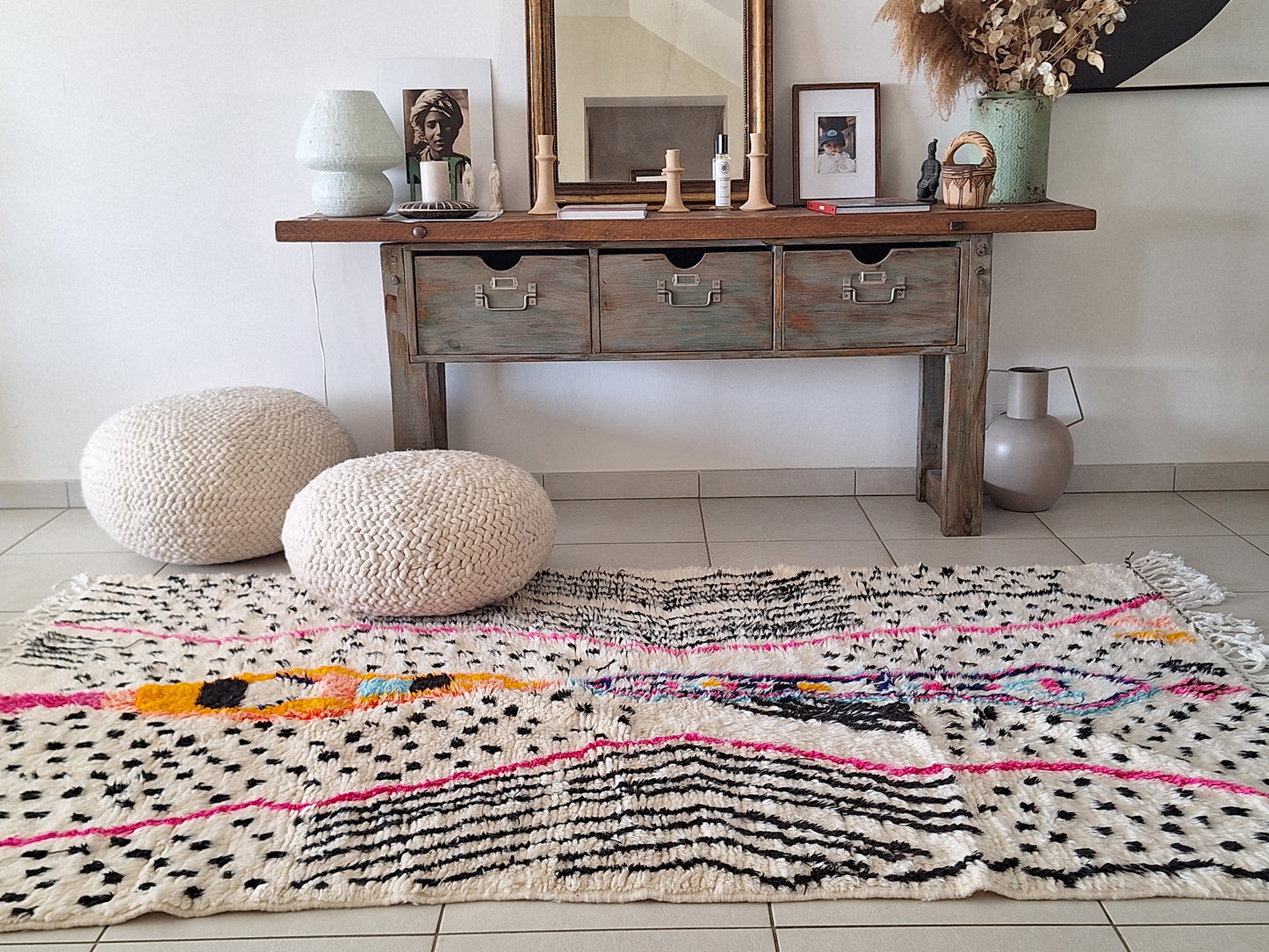 NEW - Tapis Berbère Azilal Coloré 2m64 x 1m46 N°58