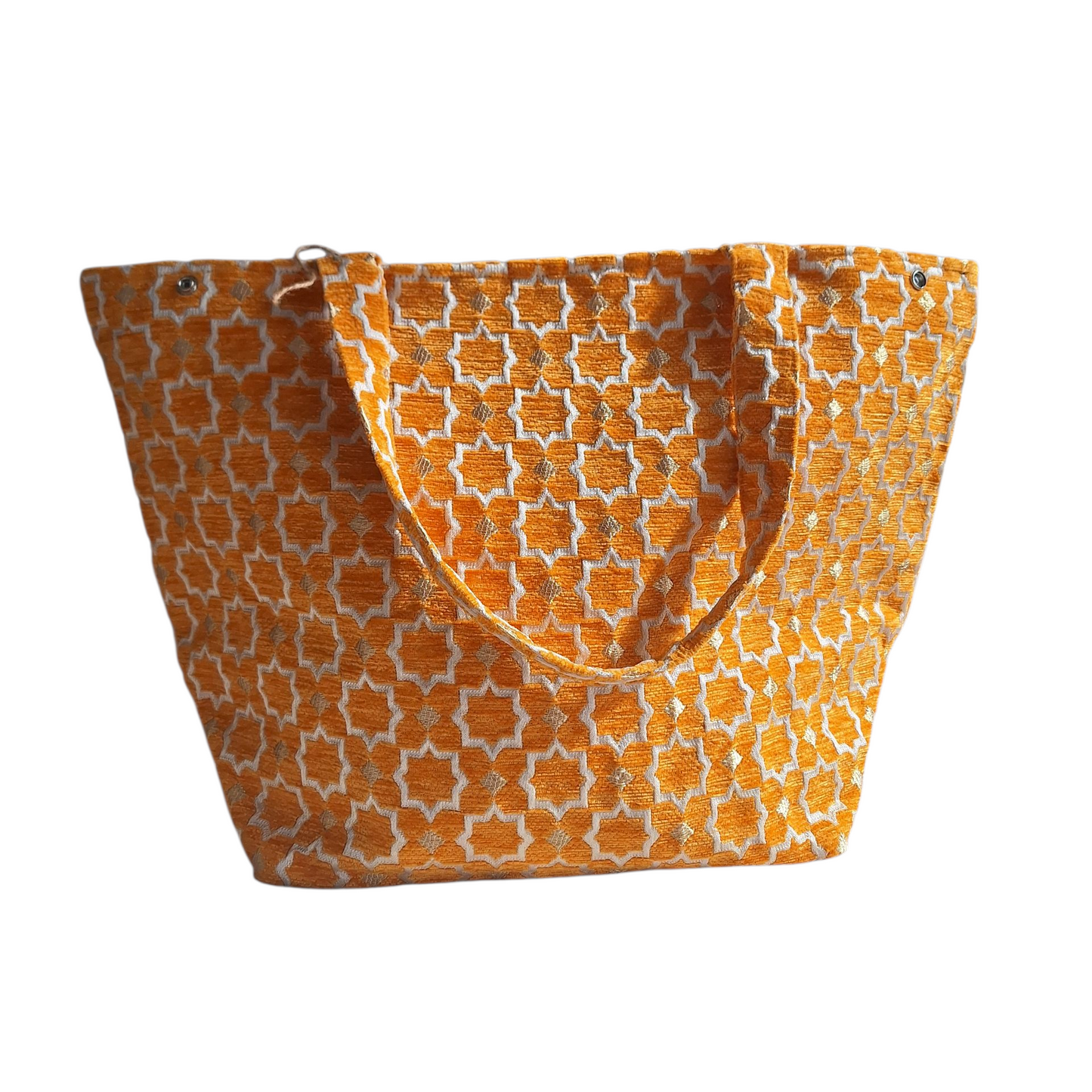 Cabas en tissu coloré fait main – Artisanat marocain éthique et écoresponsable