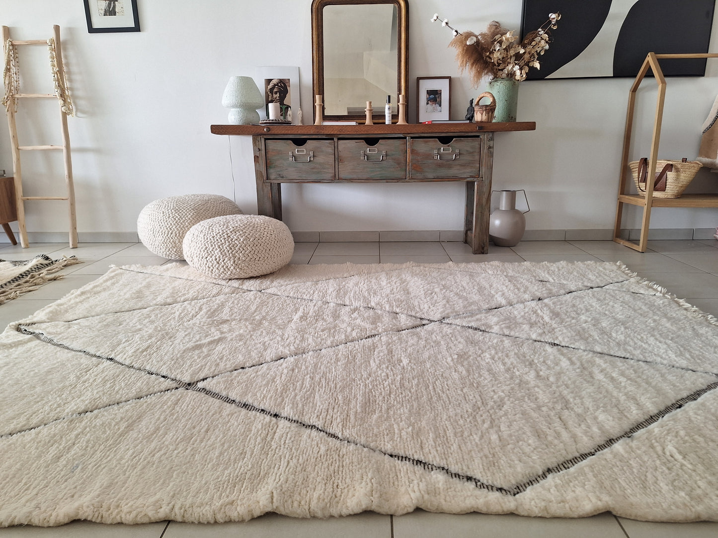 NEW - Tapis berbère Beni Ouarain 2m85 x 2m06 N°60